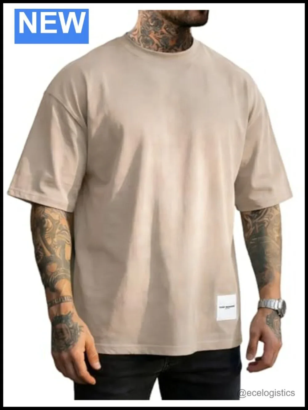 Oversized T-Shirts Short Sleeve Crew Neck Loose Fit Athletic Workout Gym Tee